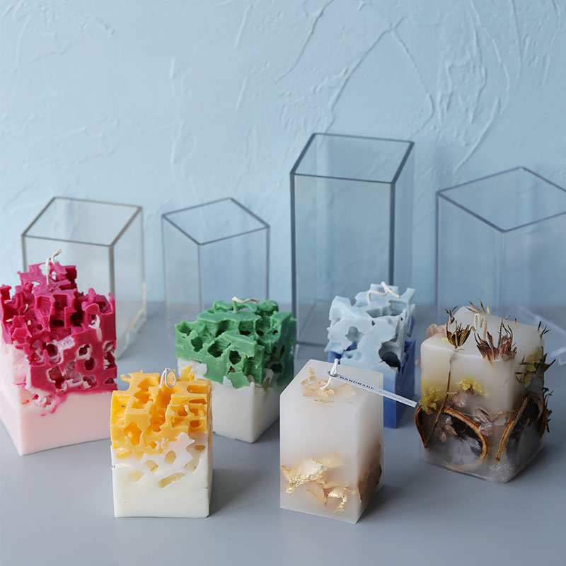 Candle Making Kits - 3D Kare Dikdörtgen Sütun Mum Kalıp