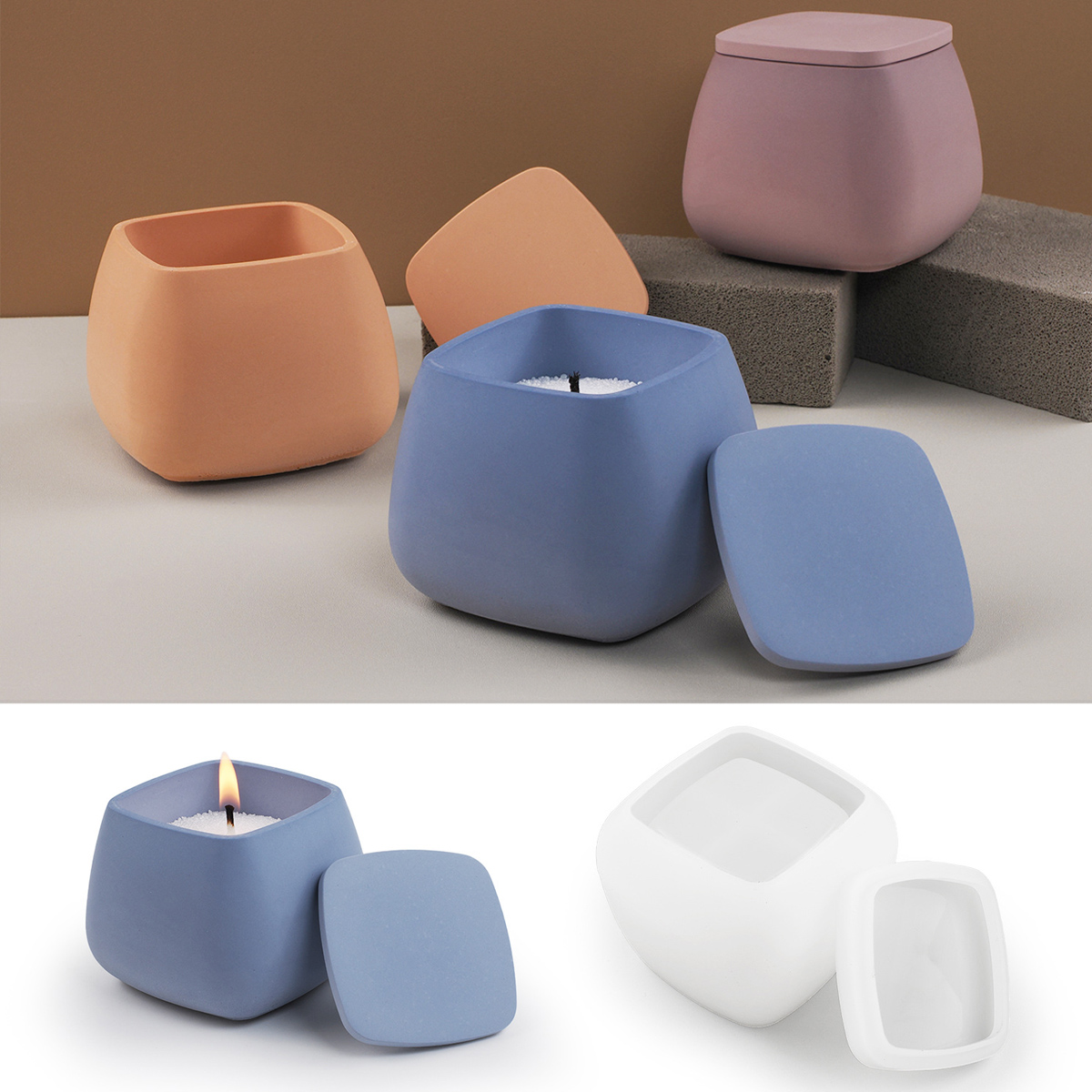 Kare Mum Kavanoz silikon kalıp - Candle Making Jars With Lids incelemesi ve fiyatı