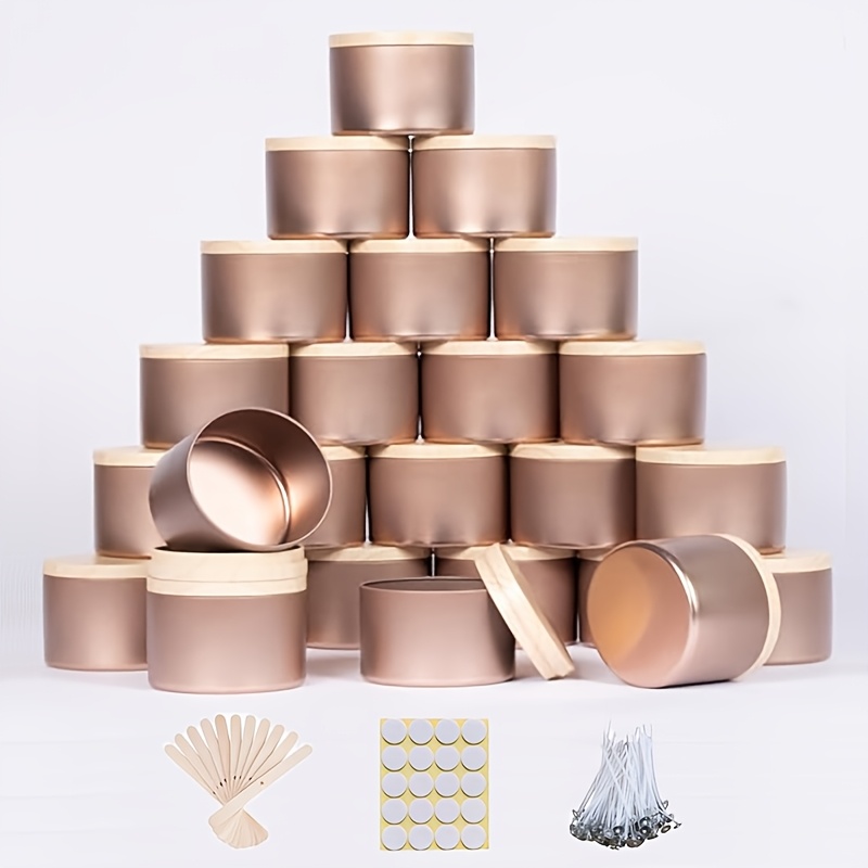 45 adet Gül Altın Rengi Metal  - Candle Making Jars With Lids incelemesi ve fiyatı